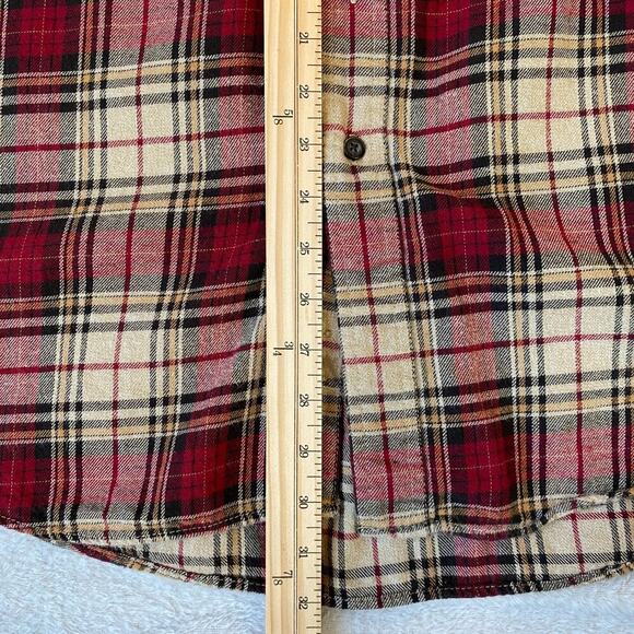 GH Bass & Co. Flannel Shirt Men XL Red Plaid Button Down Lumberjack Outdoor - Picture 7 of 7